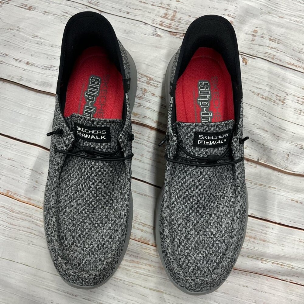 Skechers Go Walk gray slip-ins men’s size 11. - Picture 2 of 6